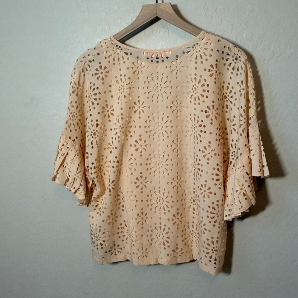 SEE BY CHLOÉ Laser-Cut Eyelet Blouse Size 40 / US 8 - Picture 9 of 9